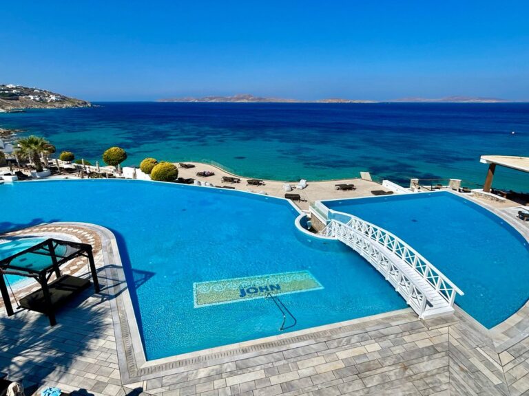 Saint John Villas & Spa in Mykonos, a 5-star hotel with a tracked room rate